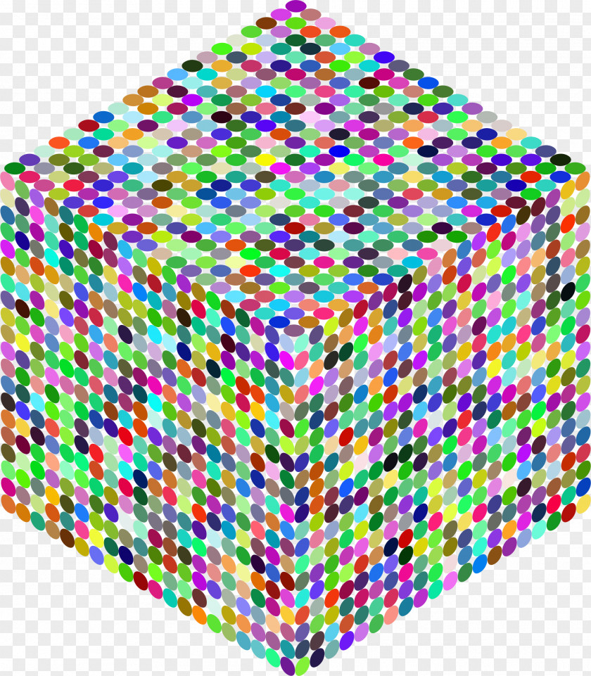 Cube Textile Quilt Isometric Projection Angle PNG