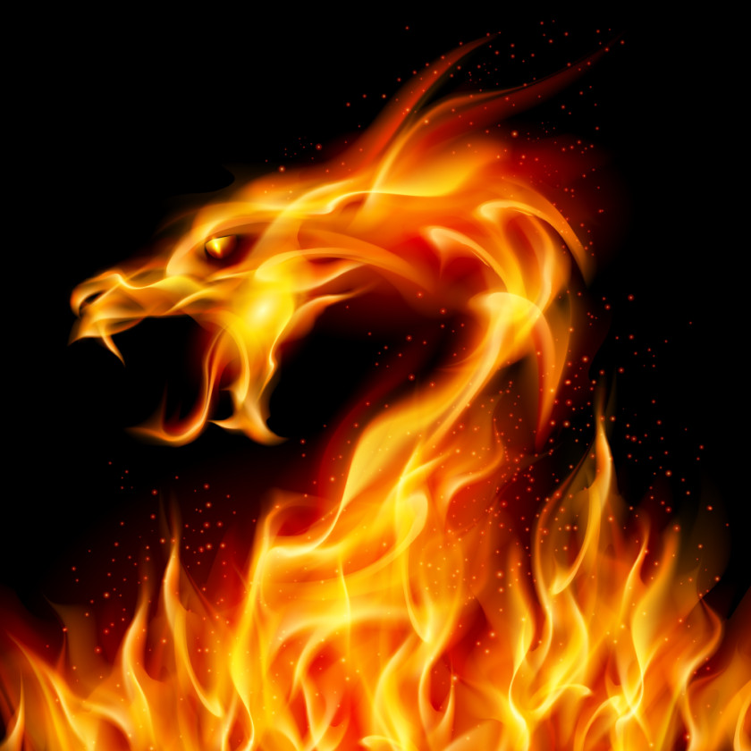 I Flame Fire Dragon Clip Art PNG