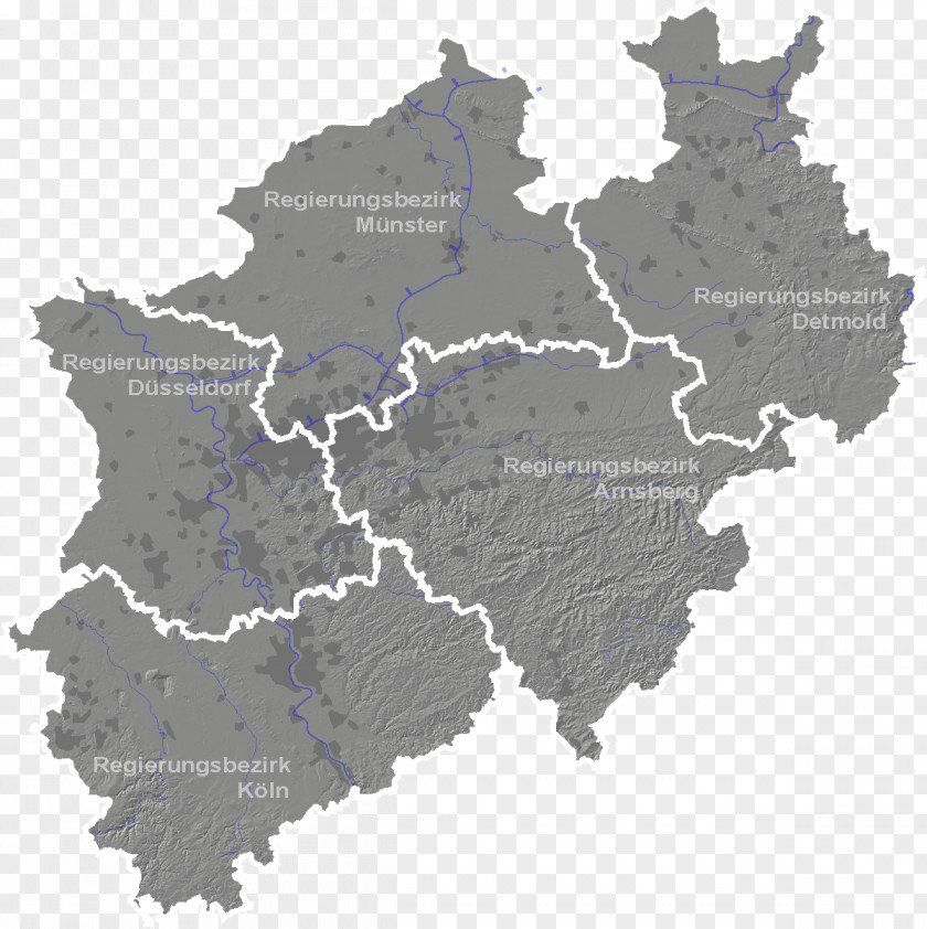 Map Ruhr Düsseldorf Mülheim Rhine PNG