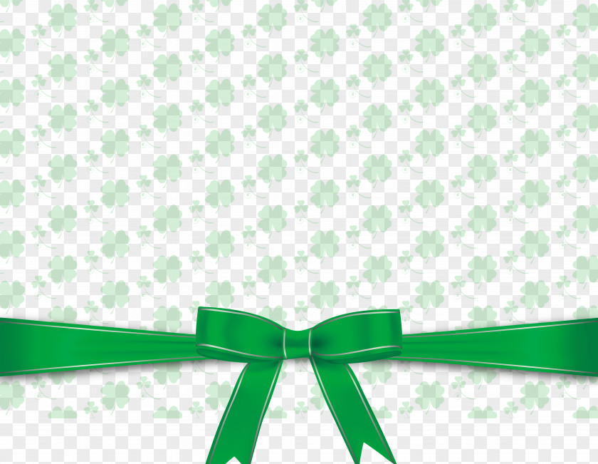 Bows And Clover Shading Green Shoelace Knot PNG