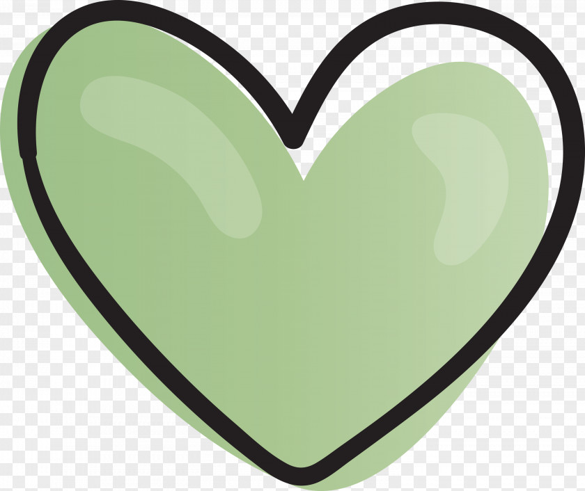 Green Heart M-095 PNG