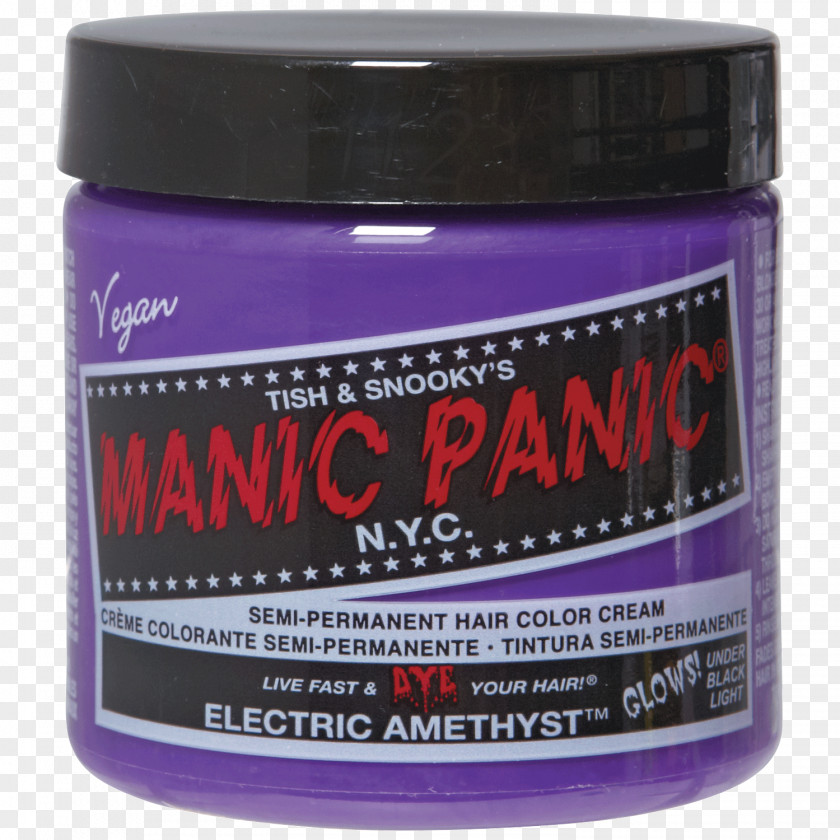 Purple Hair Coloring Manic Panic Human Color Permanents & Straighteners PNG