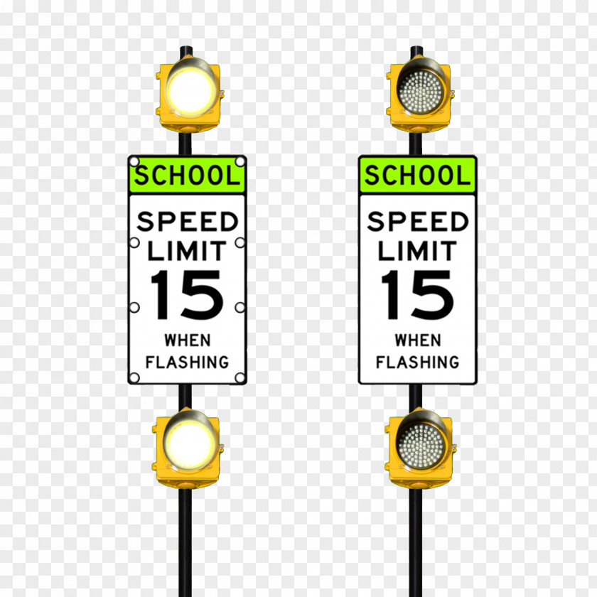 Push Button Phone Day School Zone Speed Limit Flashing Sign Dornbos & Safety Inc. PNG