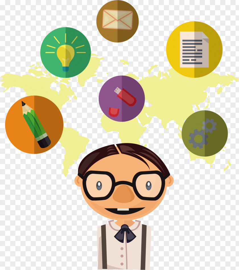 Dr. Vector Creative Thinking Man Map Icon Thought PNG