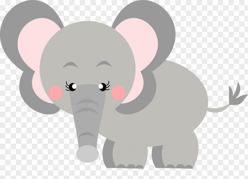 Elephant Motif Safari Party Clip Art PNG