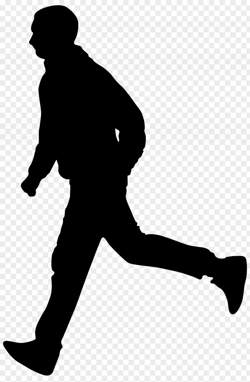 Running Man Silhouette Clip Art Image PNG