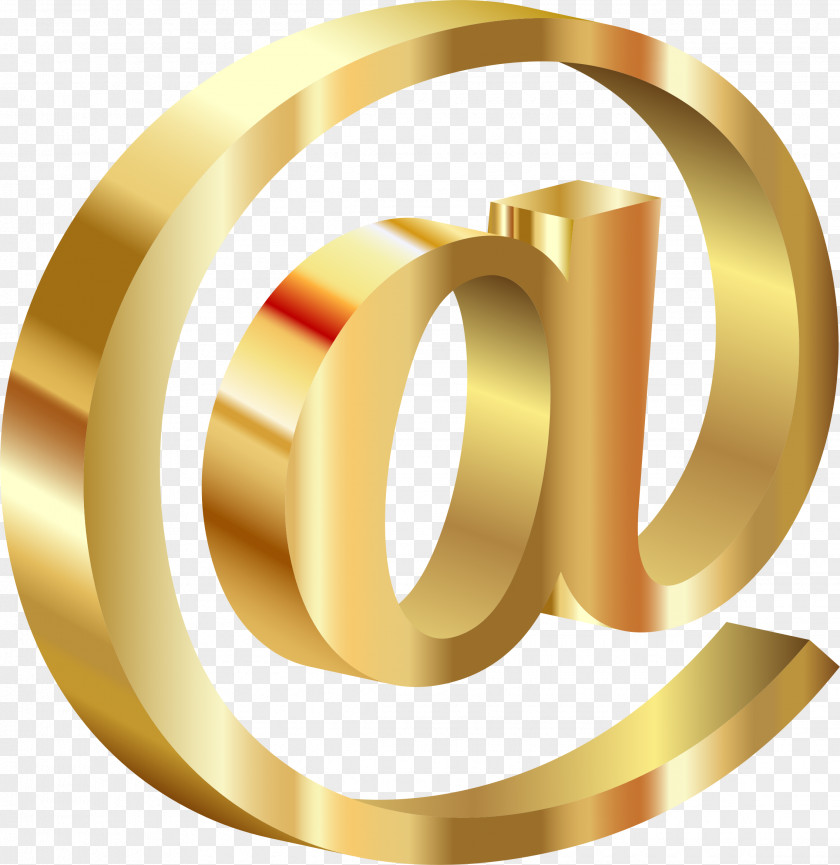 At Sign Cliparts Gold Symbol Clip Art PNG