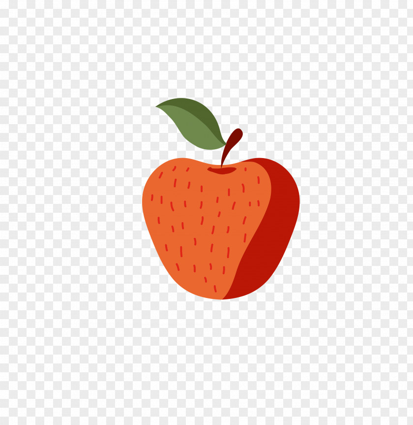 Hand-painted Big Apple Strawberry Fruit PNG