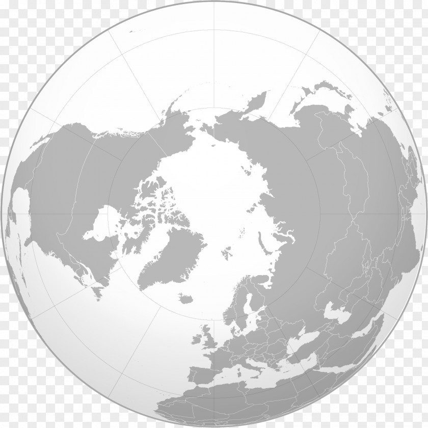 Map North Pole Polar Regions Of Earth PNG