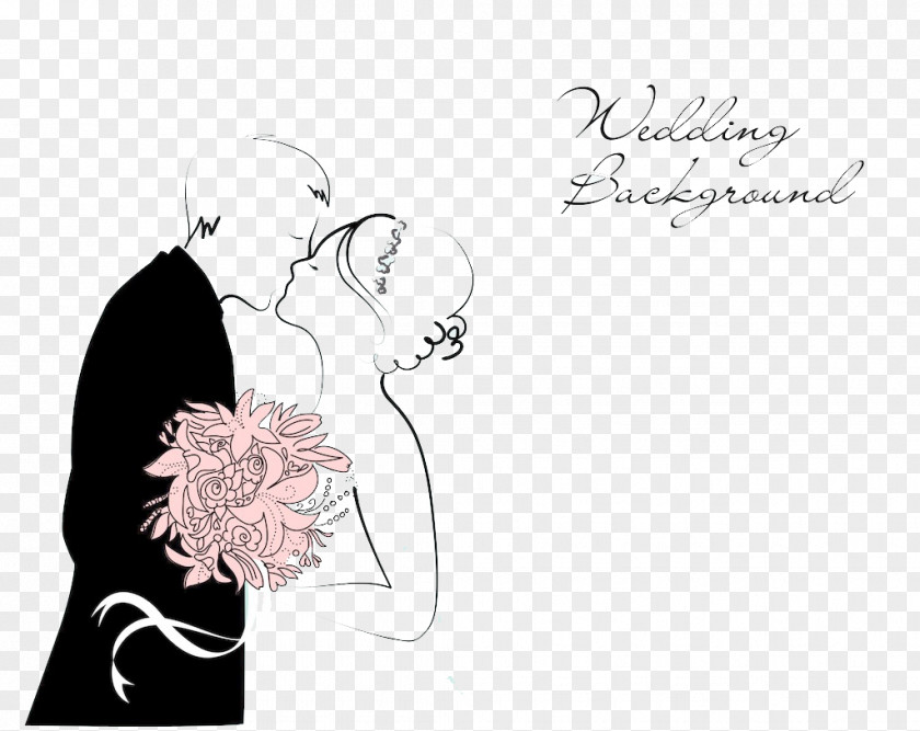 Sketch Kiss The Bride Wedding Invitation Cake Bridegroom PNG