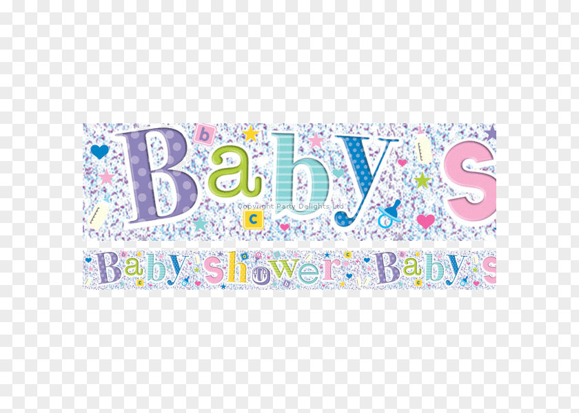 Banner Baby Shower Party Foil Infant PNG