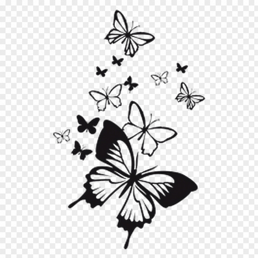 Butterfly Decoration Wall Decal Bumper Sticker Paper PNG