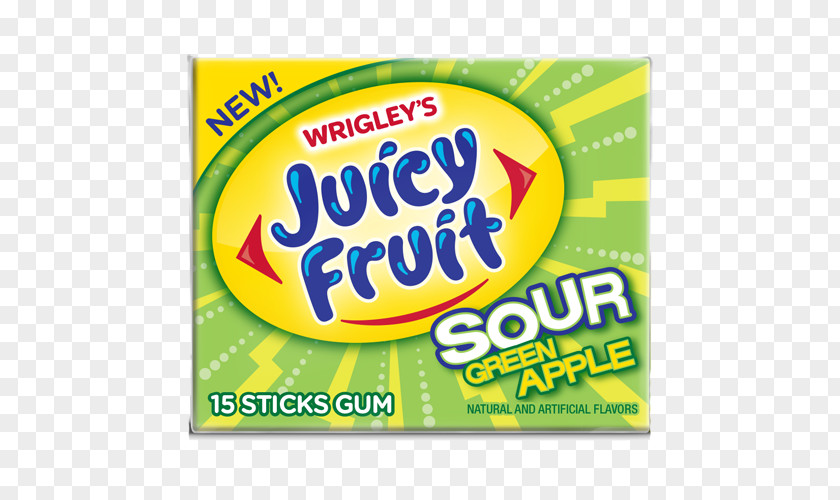 Chewing Gum Juicy Fruit Extra Sugar Substitute Wrigley Company PNG