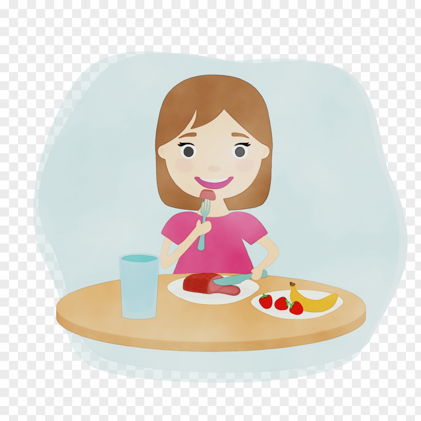 Cartoon Plate Tableware Eating Child PNG