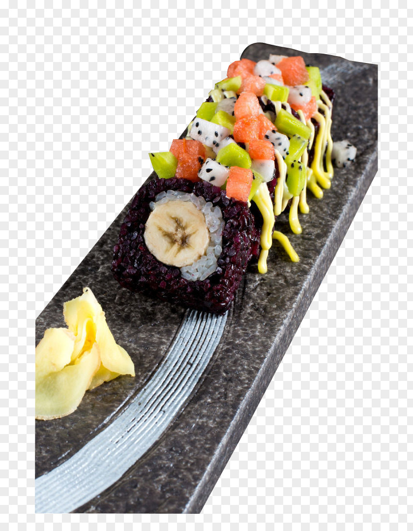 Colorful Purple Rice Sushi Japanese Cuisine Korean Barbecue Vegetarian PNG