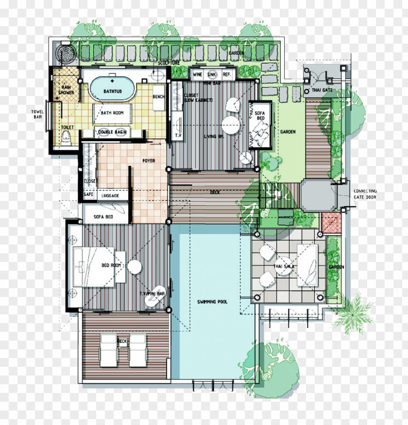Indoor Floor Plan House Interior Design Services PNG