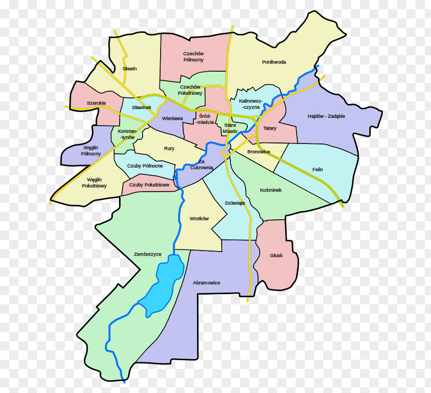 Map Biała Podlaska Za Cukrownią City District Clip Art PNG