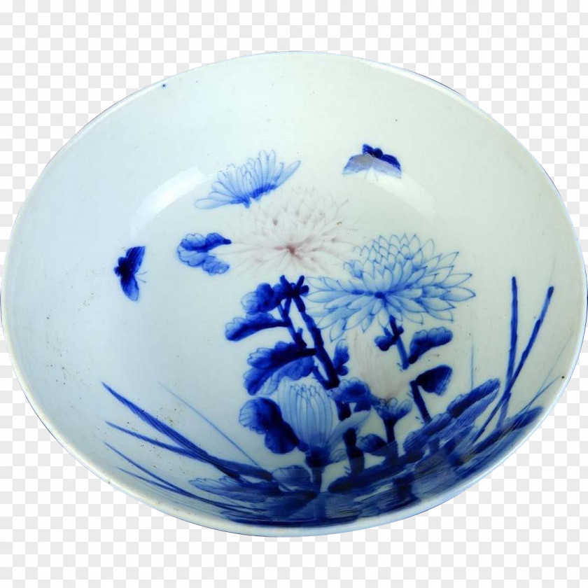 Blue And White Porcelain Bowl Plate Pottery Ceramic Cobalt Platter PNG