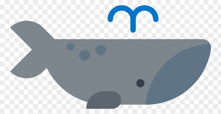 Flat Whale Aquatic Animal Icon PNG