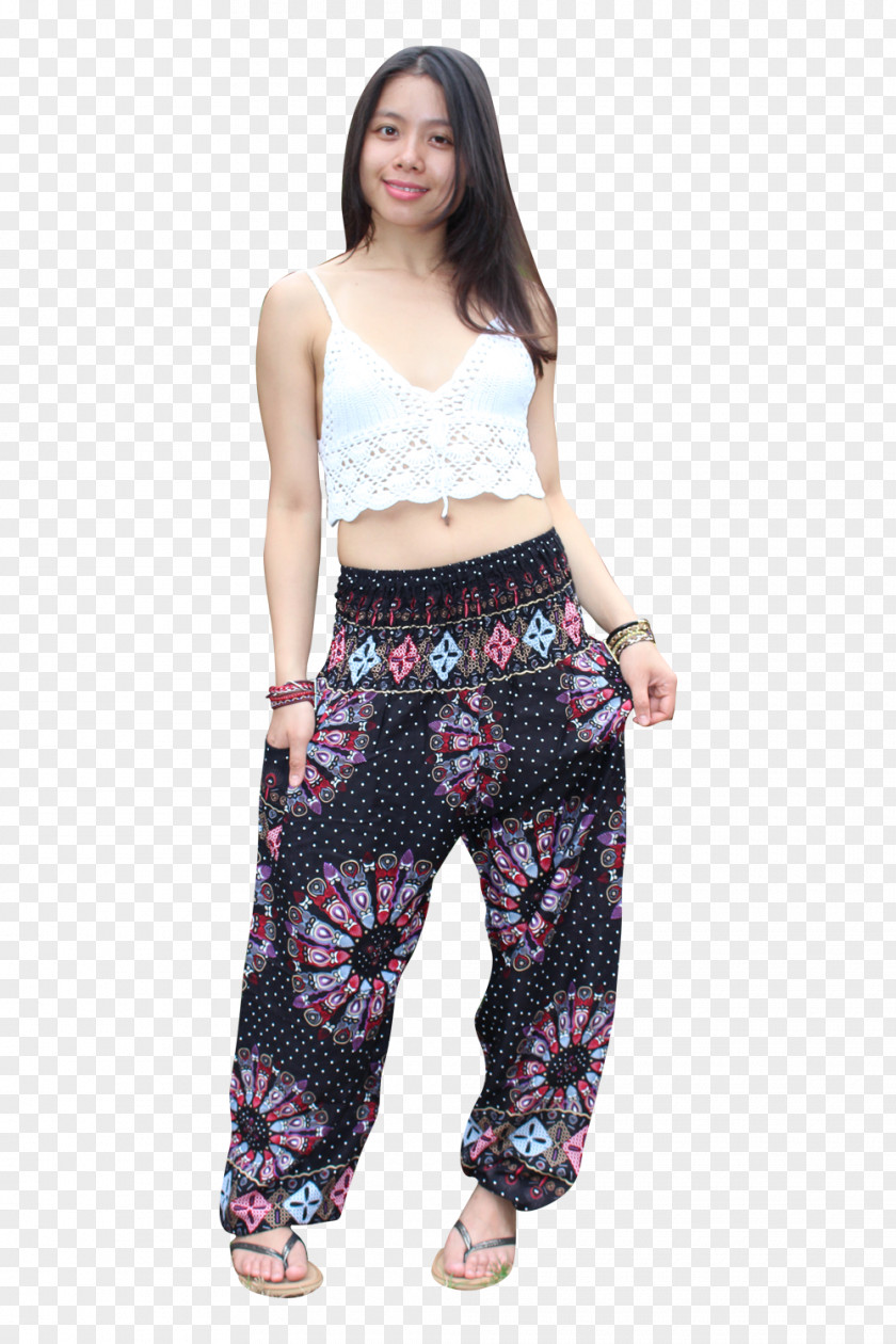 Mandala Black Leggings Waist Jeans PNG