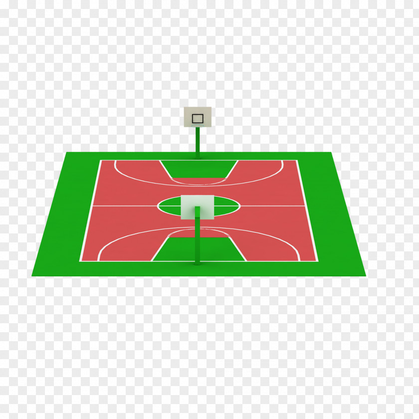Red Green Basketball Court Plastic PNG