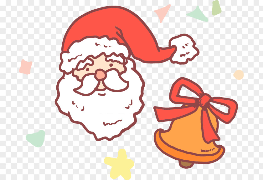 Santa Claus Christmas Bells Vector Material Illustration PNG