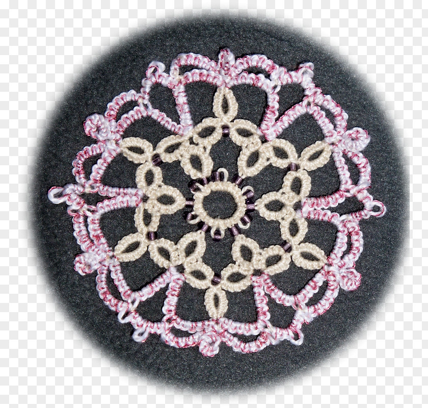 Brazilian Succulent Doily Crochet Pink M Pattern PNG