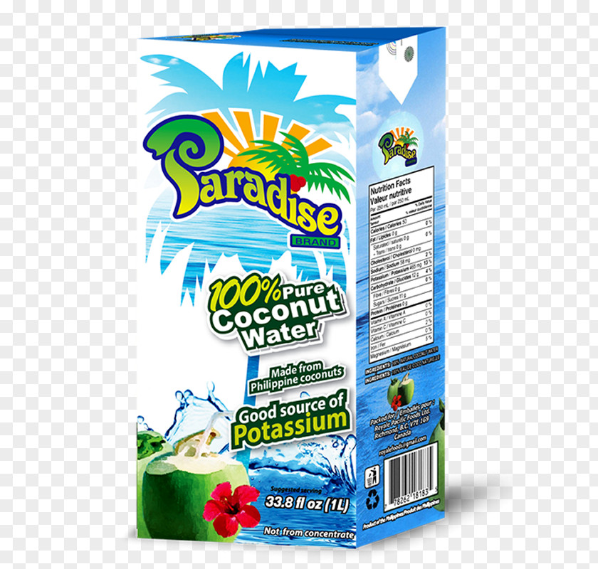 Coconut Water Organic Food Paradise Sugar PNG