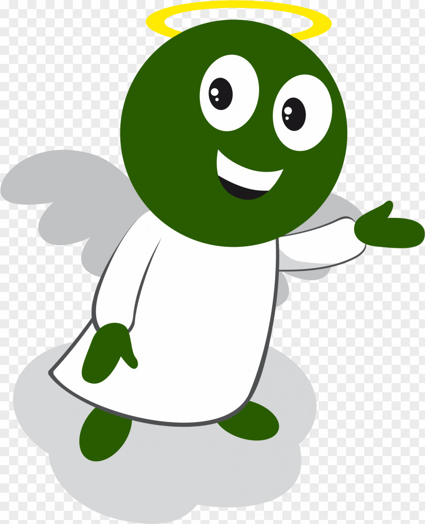 Smile Animation Green Leaf Logo PNG