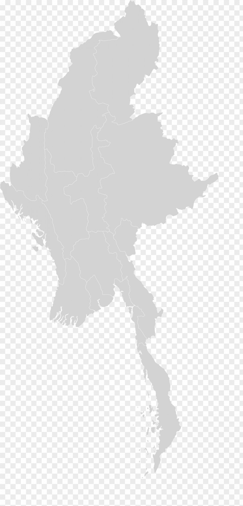 Thumbtack Burma Vector Map Royalty-free PNG