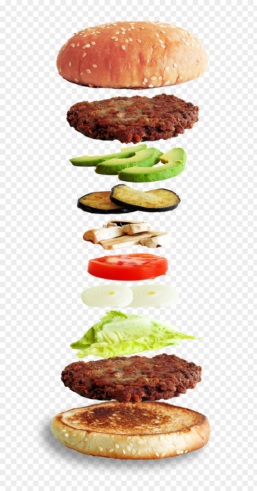 Burger Hamburger Fast Food Veggie Cheeseburger Breakfast Sandwich PNG