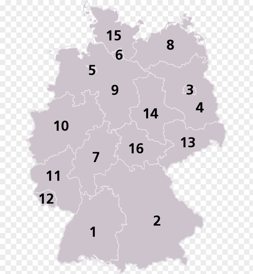 Map States Of Germany Hesse Thuringia World PNG