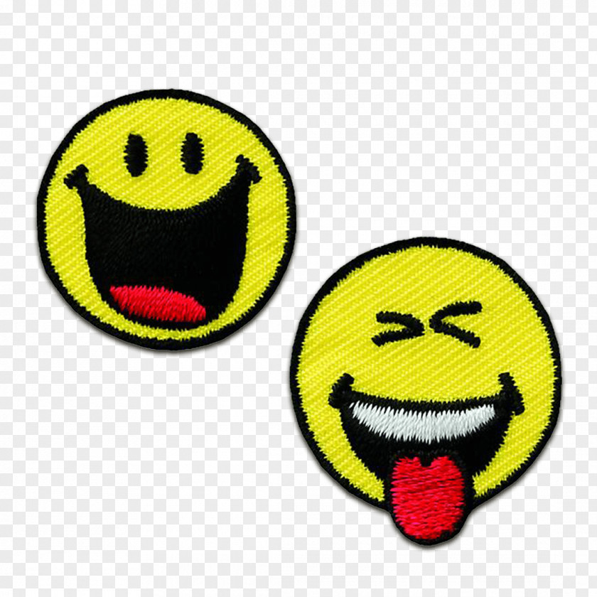 Smiley Embroidered Patch Embroidery Iron-on Sewing PNG