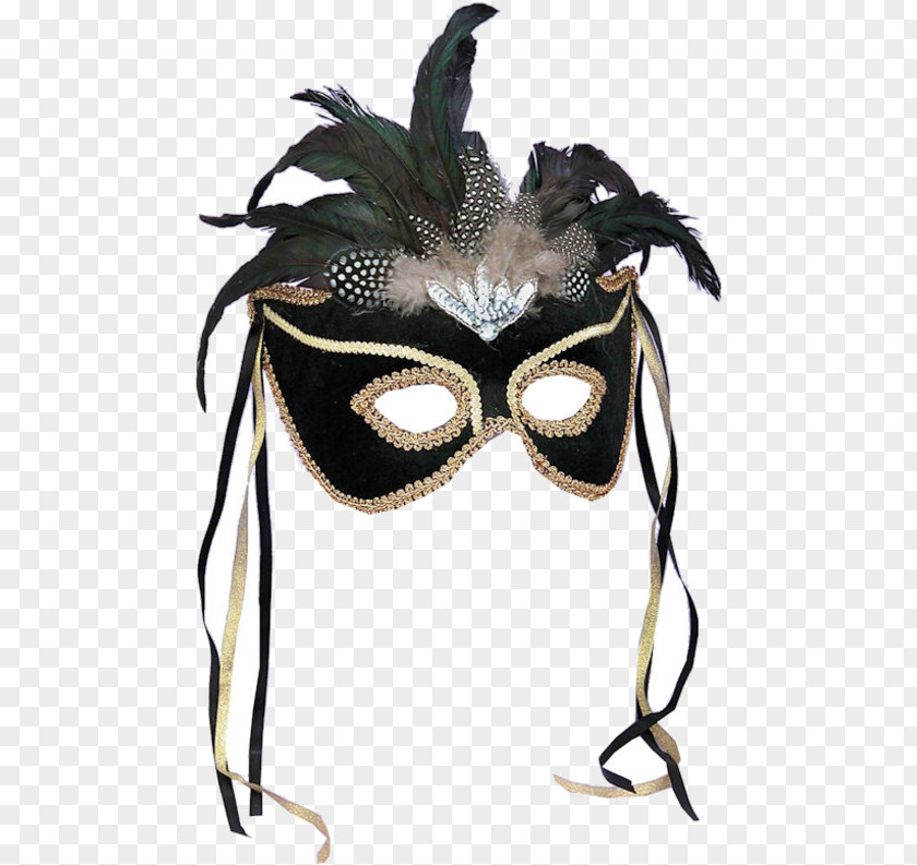 Carnival Mask Masquerade Ball Mardi Gras Feather Costume PNG