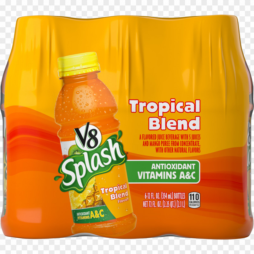 Juice Orange Drink V8 Splash Drinks Tropical Blend PNG