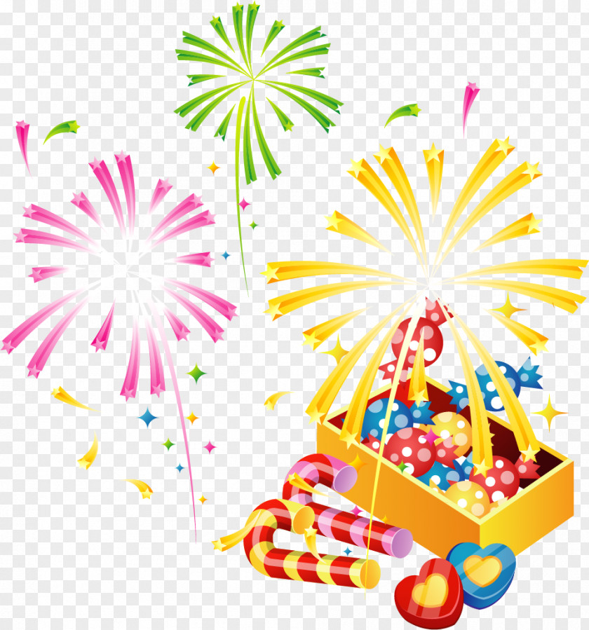 Fireworks Vector Material Candy Christmas Vecteur Computer File PNG
