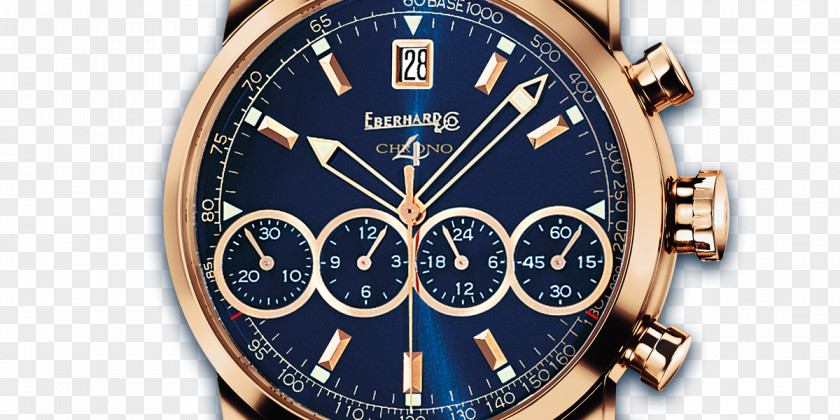 Watch Eberhard & Co. Chronograph Blue Gold PNG
