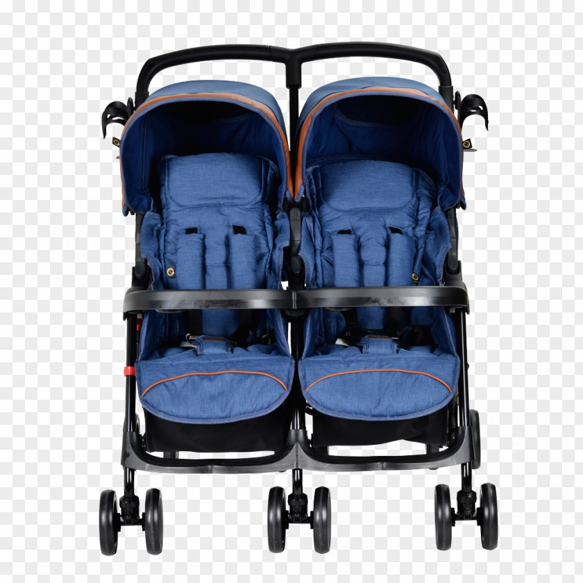 Blue Stroller Twin Product Child Infant Bag PNG