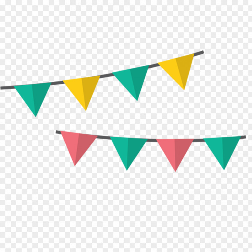Festive Banners Colored Triangle Banner PNG