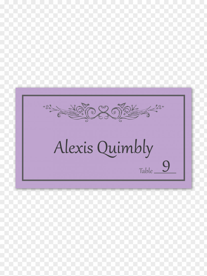 Lavender Wedding Invitation Rectangle Font PNG