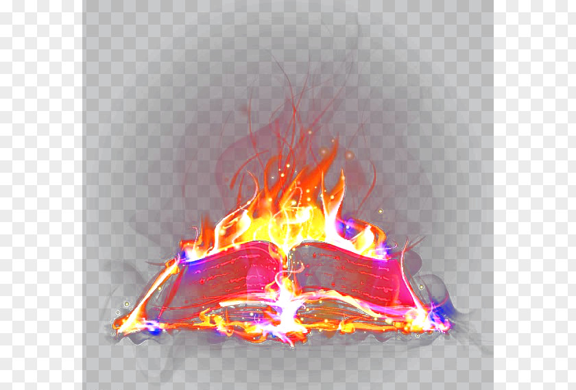 Magic Book Flame Combustion PNG