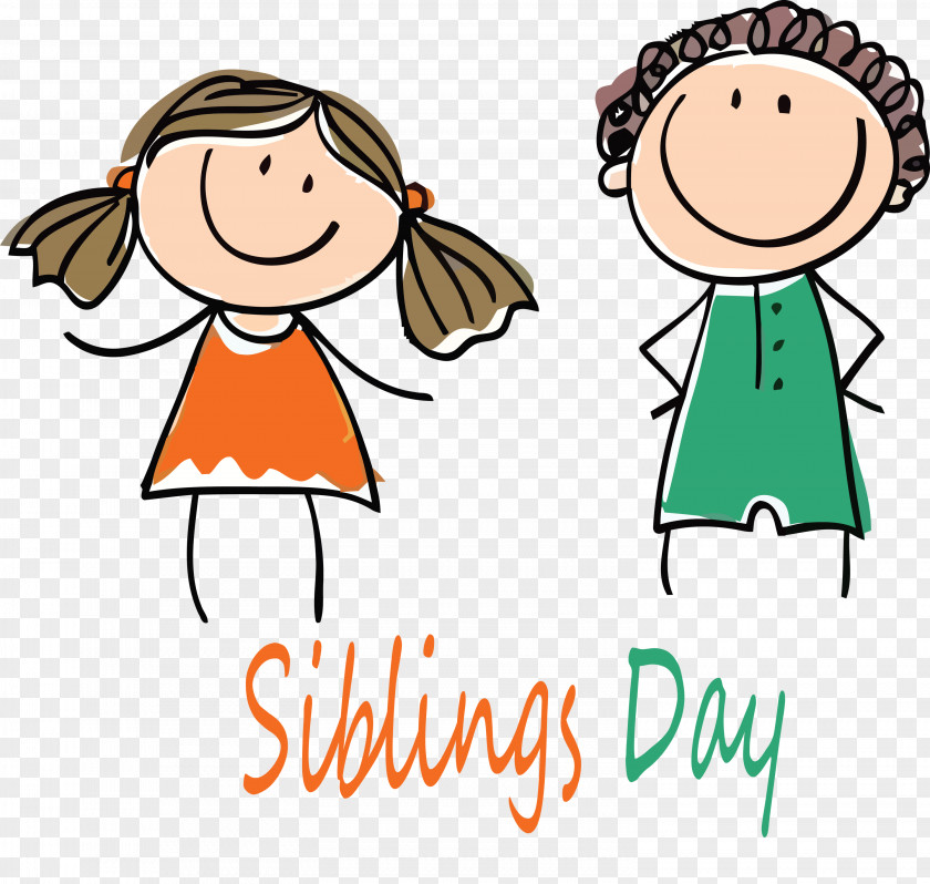 Siblings Day Happy National PNG