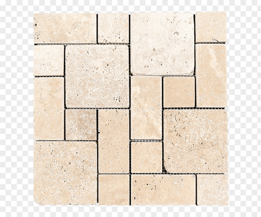 Stone Floor Tile Mosaic Travertine Pattern PNG