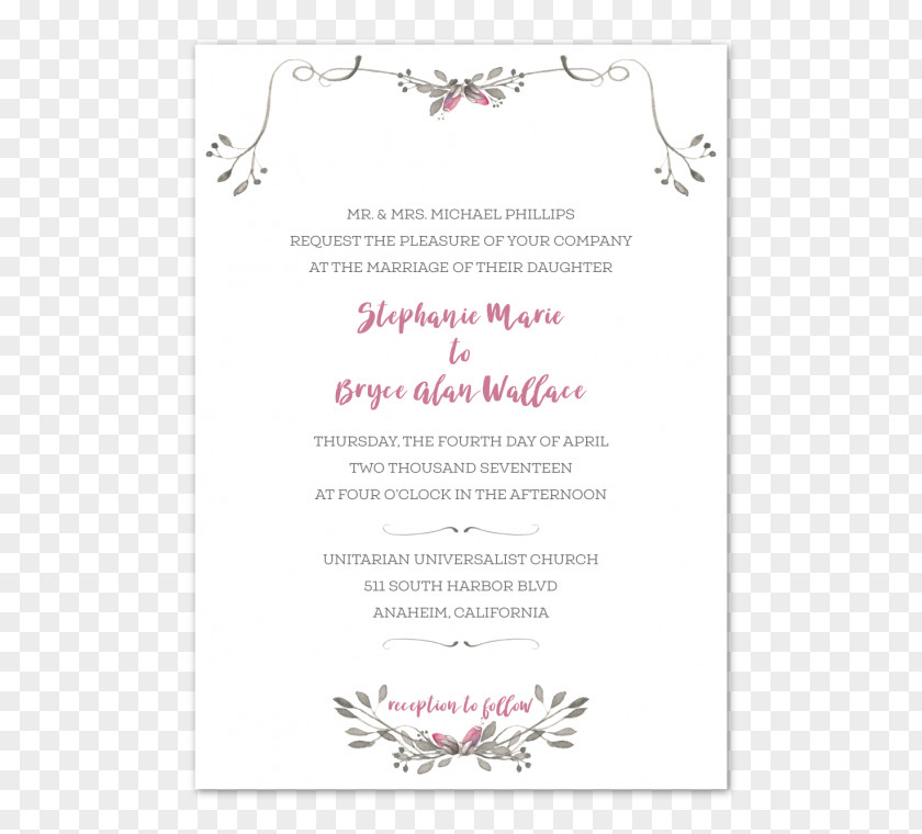 Wedding Invitation Paper Pink M Convite Font PNG