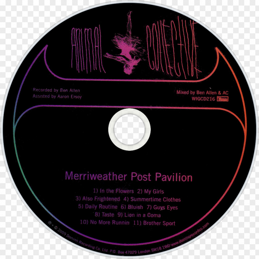 Compact Disc Merriweather Post Pavilion Animal Collective Hollinndagain Album PNG