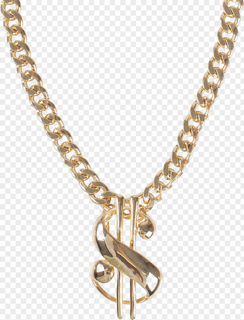 Necklace Earring Chain Jewellery Gold PNG