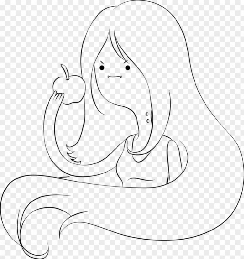 Painting Marceline The Vampire Queen Black And White Drawing Character PNG