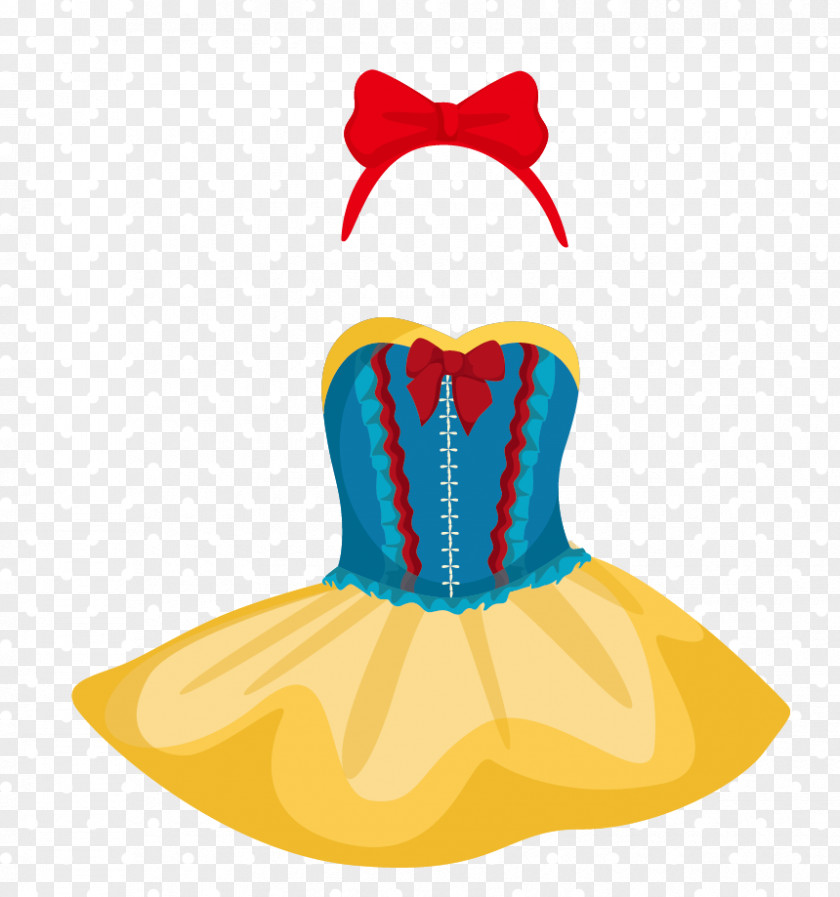 Cartoon Princess Dress Snow White Designer PNG