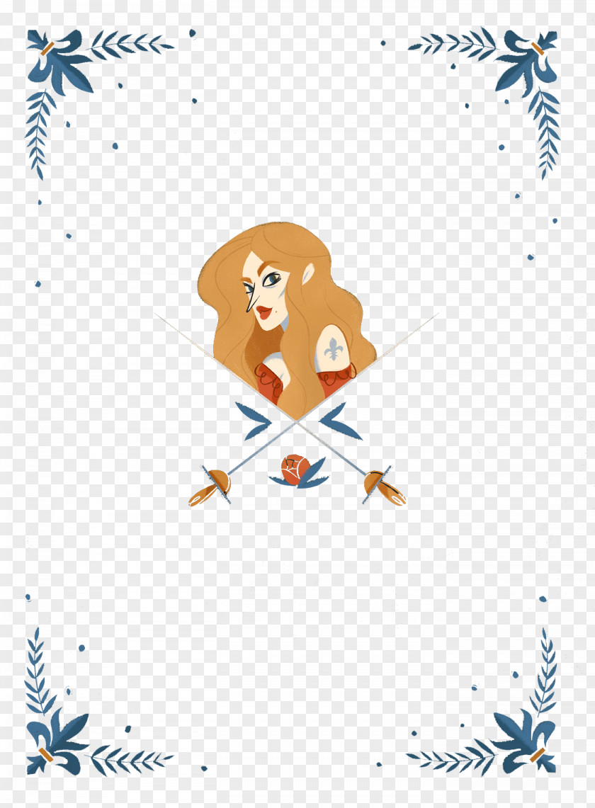 Retro Pattern Woman Cover Illustration PNG