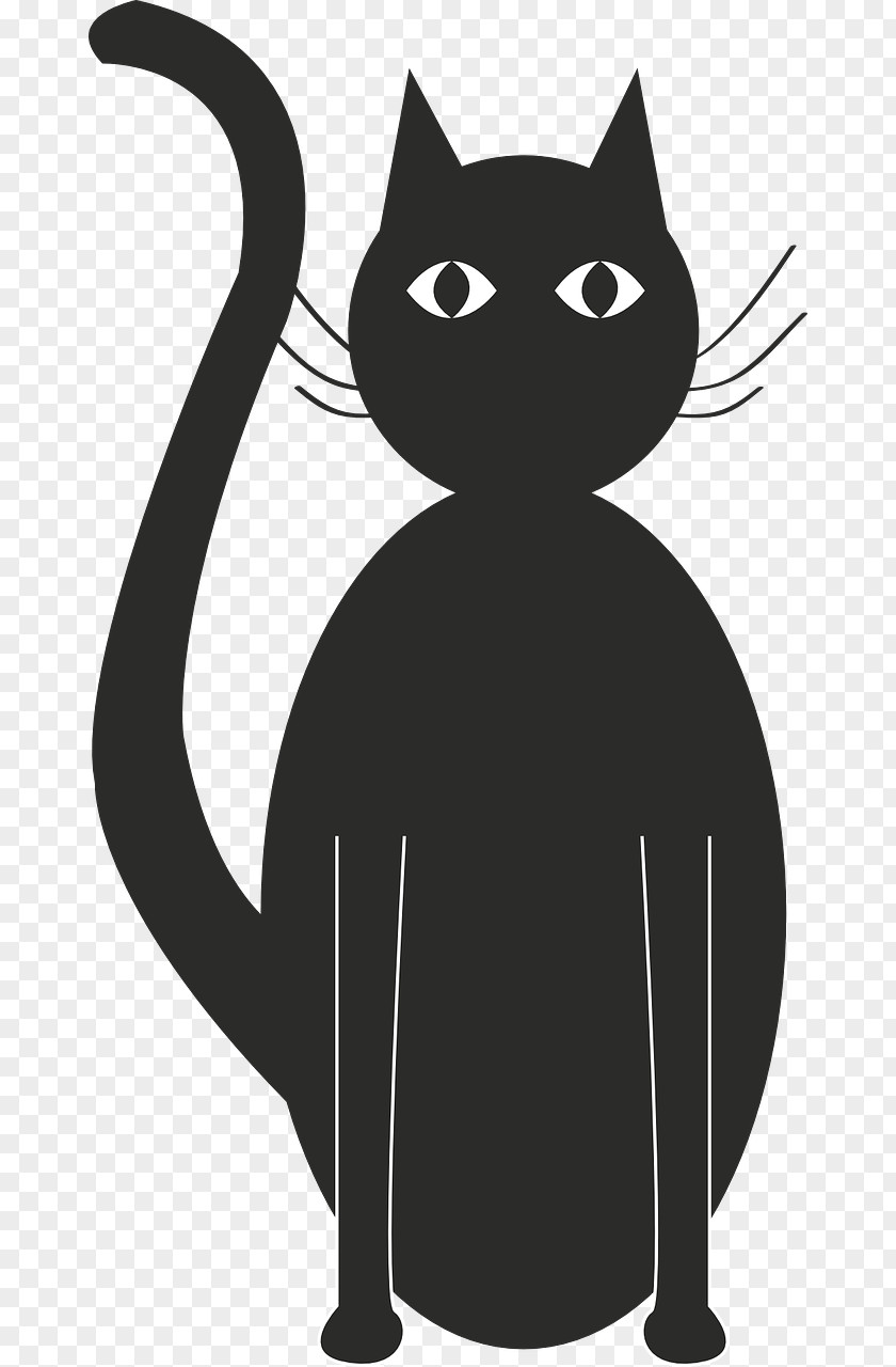 Silhouette Black Cat Kitten T-shirt PNG